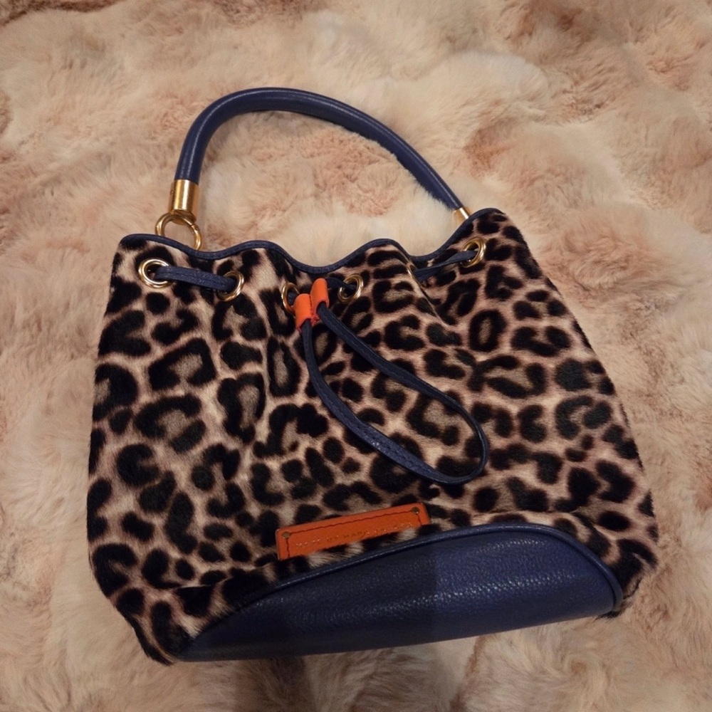 Marc By Marc Jacobs Leopard Print Tote with Blue Accents - Picture 2 of 10